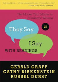 They Say I Say With Reading